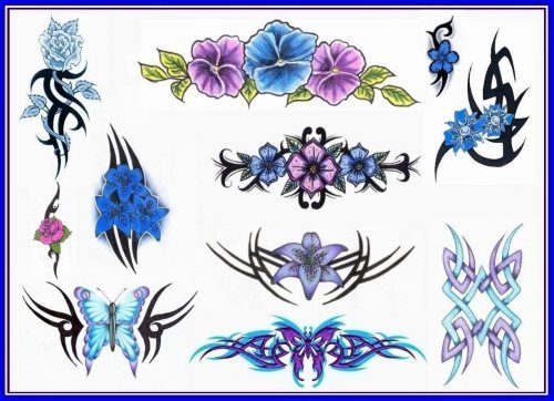 flower tattoos for girls. # Although the website Free Tattoo Designs states
