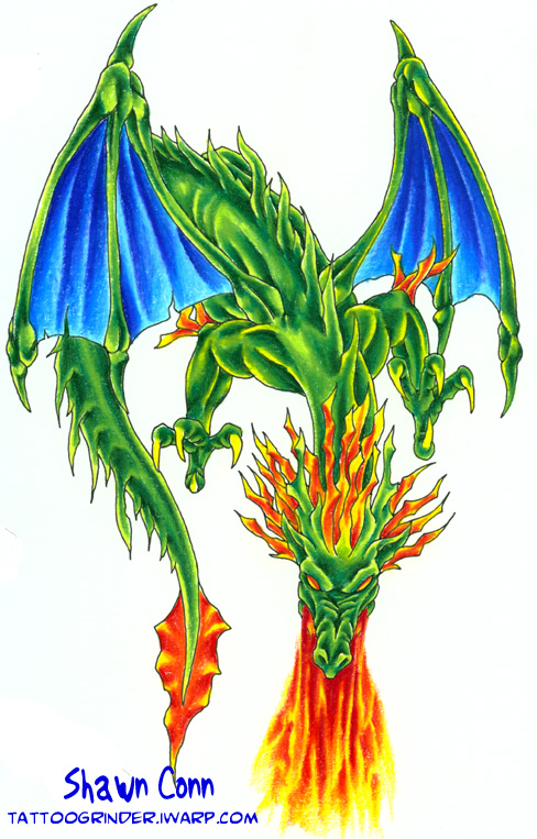 tattoo designs dragon. fire tattoo designs. dragon